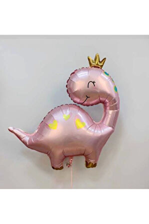 Sevimli Dinozor Konsept Pembe Dinozor Balon Set Pink Dinosaur Balloon Doğum Günü Balon Buketi