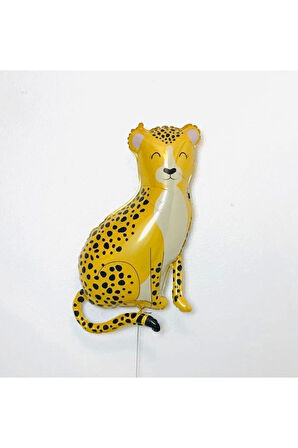 Safari Konsept Çita Kaplan Balon Set Sevimli Çita Balon Buketi Doğum Günü Balon Set