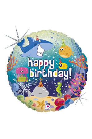 Deniz Okyanus Canlıları Konsept Köpek Balığı Balon Set Shark Balloon Doğum Günü Set