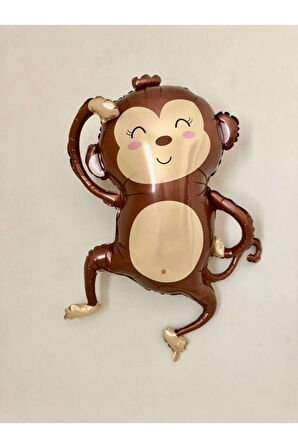 Safari Konsept Maymun Balon Set Sevimli Maymun Balon Buketi Doğum Günü Monkey Balloon Set