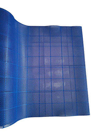 PVC KARE PASPAS 90 X 550 CM MAVİ BANYO KAYMAZ YER ZEMİN MATI