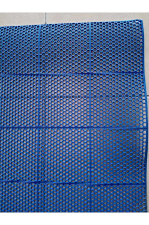 PVC KARE PASPAS 120 X 200 CM MAVİ BANYO KAYMAZ YER ZEMİN MATI