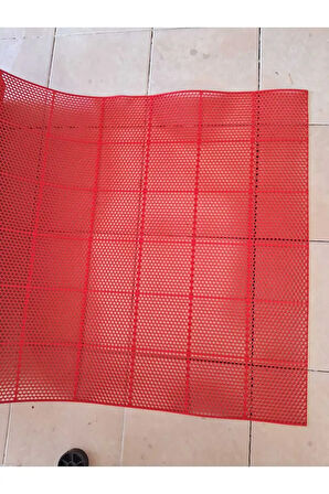 PVC KARE PASPAS 90 X 50 CM KIRMIZI BANYO KAYMAZ YER ZEMİN MATI