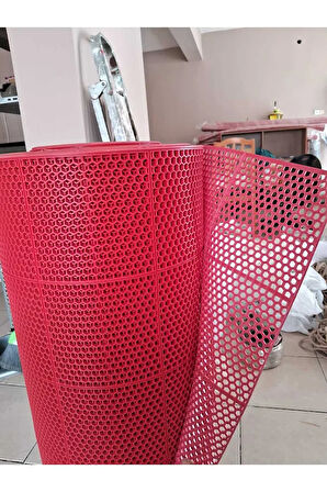 PVC KARE PASPAS 90 X 100 CM KIRMIZI BANYO KAYMAZ YER ZEMİN MATI