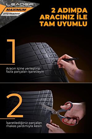 
Ford Focus 4 Uyumlu 4D Havuzlu Paspas Premium Model Siyah