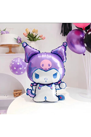 Sanrio Kuromi 3 Yaş Mor Balon Set Anime Hello Kitty Kuromi Konsept Doğum Günü Balon Set