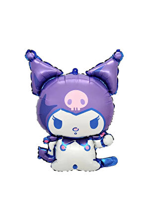 Sanrio Kuromi 3 Yaş Mor Balon Set Anime Hello Kitty Kuromi Konsept Doğum Günü Balon Set