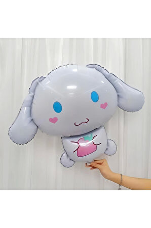 Sanrio Kuromi Cinnamon 1 Yaş Balon Set Anime Hello Kitty Kuromi Cinnamon Konsept Doğum Günü Balon