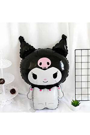 Sanrio Black Kuromi 4 Yaş Balon Set Anime Kawaii Kuromi Konsept Doğum Günü Balon Set