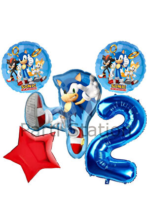 Tilki Sonic 4 Yaş Balon Set Tilki Sonic Boom Konsept Doğum Günü Balon Set