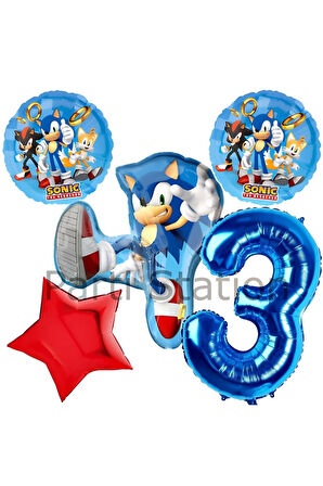 Tilki Sonic 4 Yaş Balon Set Tilki Sonic Boom Konsept Doğum Günü Balon Set