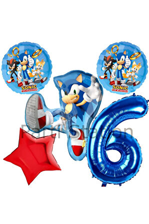 Tilki Sonic 4 Yaş Balon Set Tilki Sonic Boom Konsept Doğum Günü Balon Set