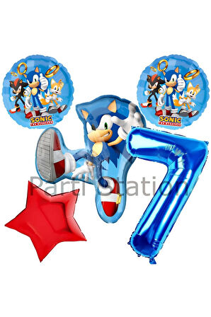 Tilki Sonic 4 Yaş Balon Set Tilki Sonic Boom Konsept Doğum Günü Balon Set