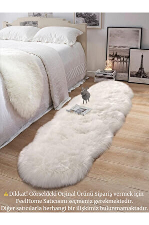 Kuzu Post Peluş Premium Yumuşacık Tüylü Halı Çift Kafa