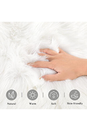 Kuzu Post Peluş Premium Yumuşacık Tüylü Halı Çift Kafa