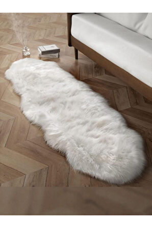 Kuzu Post Peluş Premium Yumuşacık Tüylü Halı Çift Kafa
