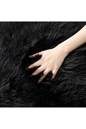 Kuzu Post Peluş Premium Yumuşacık Tüylü Halı Çift Kafa