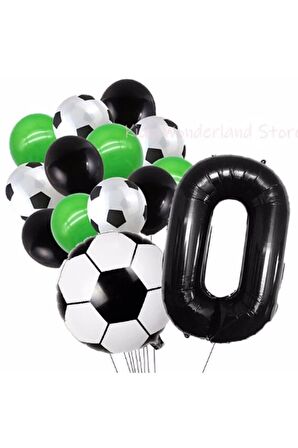 Futbol Topu Maç 0 Yaş Balon Set Futbol Topu Maç Konsept Doğum Günü Set Yaş Balon Set