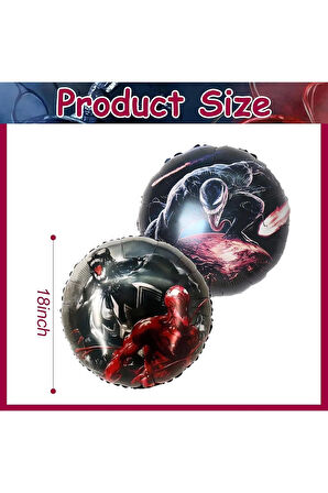 Zehirli Öfke Venom 4 Yaş Doğum Günü Balon Set Venom Kırmızı Konsept Doğum Günü Parti Balon Set