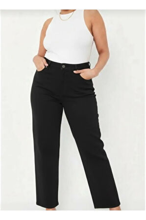 Büyük Beden Halter Yaka Esnek Çıtçıtlı Örme Body