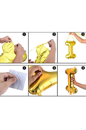 Safari Zürafa 4 Yaş Balon Set Sevimli Zürafa ve Gold Rakam Balon Doğum Günü Set