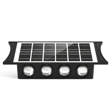 Panther 8W Solar LED Duvar Lambası 900 Lümen Çift Renk 3000K 7000K Dış Mekan PT-2930