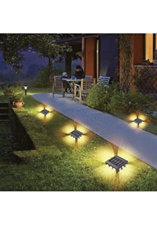 Solar Led Bahçe Lambası - Çim Alan Aydınlatma - Duvar Lambası 5'lİ Set