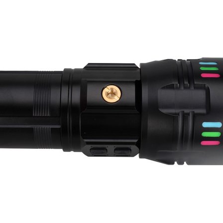 Panther 50W Lazer LED El Feneri 6000 Lümen USB Type-C Şarjlı Zoomlu 4x18650 Profesyonel PT-4117
