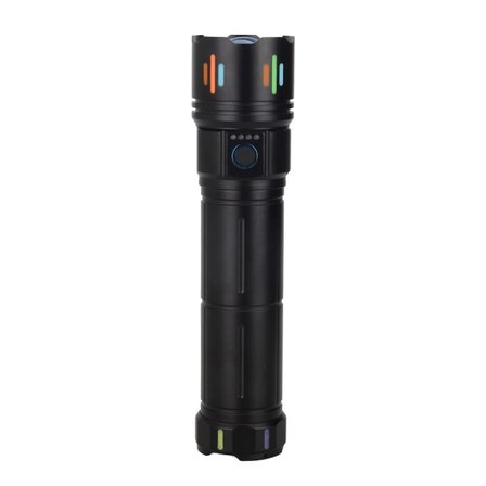 Panther 30W LED El Feneri 4000 Lümen USB Şarjlı Zoomlu 6x18650 Pil Powerbank Özellik SOS PT-4118