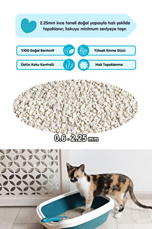 2 Adet 5LT Marsilya Sabunlu Bentonit Topaklaşan Kokusuz Kedi Kumu 5LT x 2 Adet