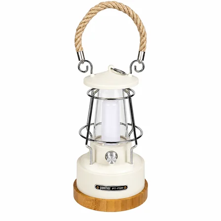 PANTHER Retro Tasarım USB Şarjlı Kamp Lambası 16W 800 Lümen Dimmerli 80 SMD LED  PT-FSM