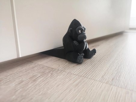 Kapı Tutucu, Kapı Stoperi, Somurtkan Goril, 3D Baskı (2 Adet)