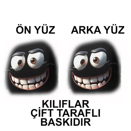 Dişlek Çift Taraflı Dekoratif Oto Başlık Kılıfı/Maske 2'li