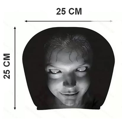 Korkunç Kız Çift Taraflı Dekoratif Oto Başlık Kılıfı/Maske 2'li