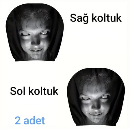 Dekoratif Oto Başlık Kılıfı/Maske 2'li