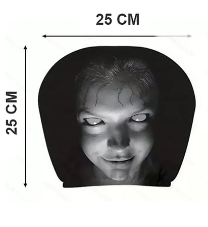 Korkunç Kız Çift Taraflı Dekoratif Oto Başlık Kılıfı/Maske 5'li