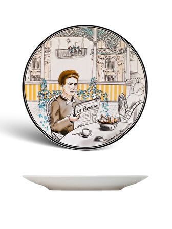 Simone de Beauvoir Porselen Pasta Tabağı