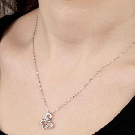 Swarovski Taşlı Gümüş Ritim Bayan Kolye