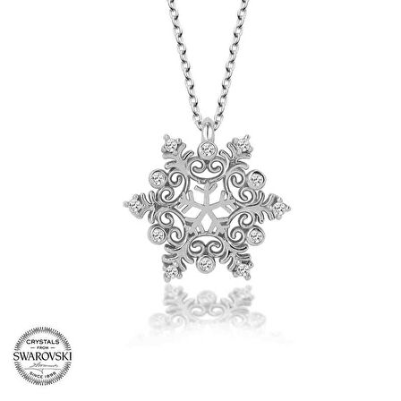 Swarovski Taşlı Gümüş Hayat Ağacı Bayan Kolye
