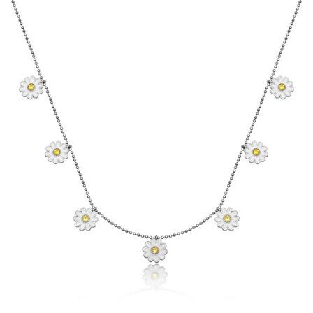 Gümüş Papatya Şans Kadın Kolye