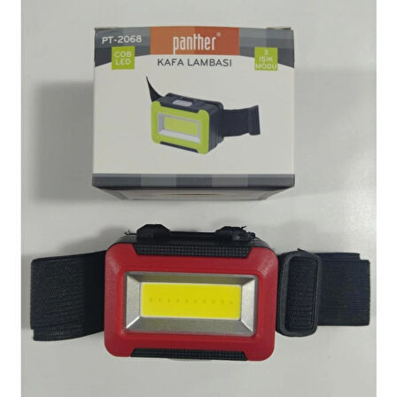 Panther PT-2068 COB Led 300 Lumen Geniş Açılı Pilli Kafa Lambası
