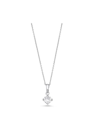 0.30 Karat Tektaş Pırlanta Kolye