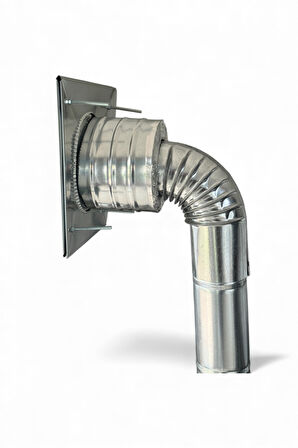 Isı Yalıtımlı Yanmaz Boru Baca Çıkışı - Çap 8cm Konteyner, Tiny House İçin