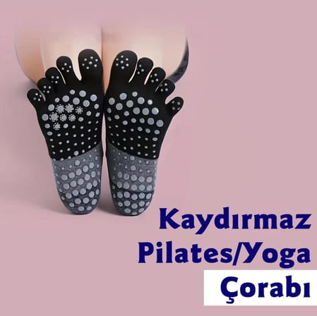 Beş Parmaklı Yoga/Pilates Çorabı (Kaydırmaz)