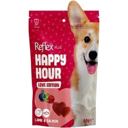 Reflex Plus Happy Hour Love Edition Kuzulu ve Somonlu Köpek Ödül Maması 60 gr