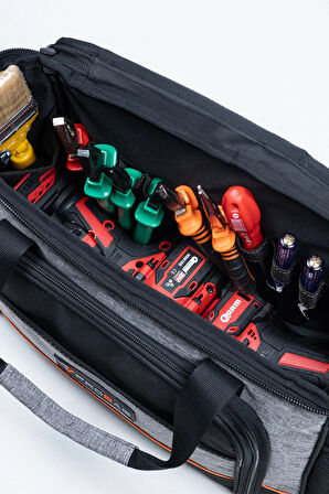 Su Geçirmez 63 Bölmeli Dayanıklı Alet Takım Çantası – Omuz Askılı Profesyonel Usta Çantası