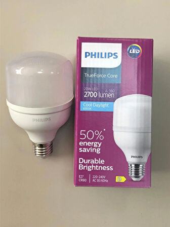 2 ADET PHILIPS TRUEFORCE CORE  20W  2700 LÜMEN 6500K BEYAZ LED LAMBA