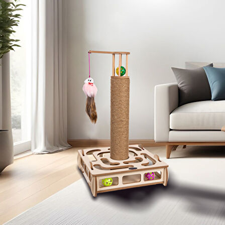 Patihomes Kare Kedi Oyuncağı Tırmalamalı