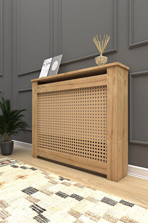 Kalorifer Petek Kapama 100 Cm (İÇ ÖLÇÜSÜ) Hazeran Desenli Mdf Safir Meşe