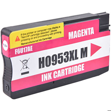 Hp 953XL-F6U17AE Kırmızı Muadil Kartuş Yüksek Kapasiteli